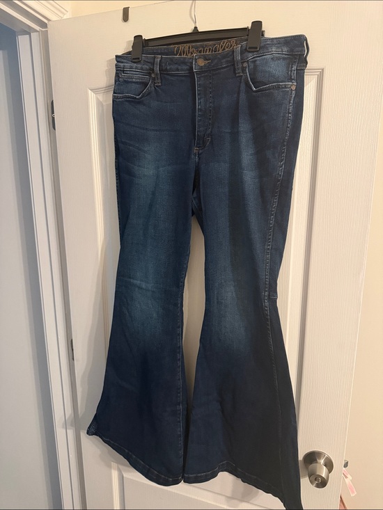Wrangler Denim - Wrangler Dark Blue Flare Jeans Wide Leg 33x34